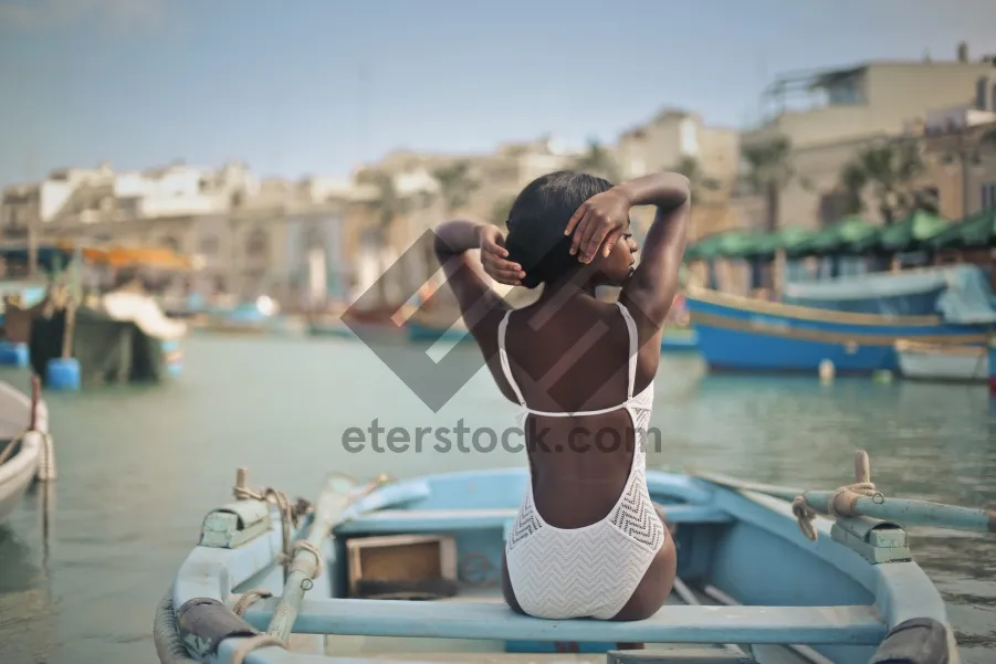 Picture of Healthy person in bikini at beach.