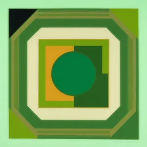 Modern 3D Design Icon with Blank Frame