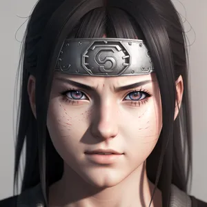 Beautiful Woman with Attractive Mask and Fashionable Attire
