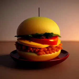 Delicious Cheeseburger with Fresh Lettuce and Tomato