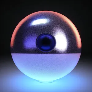 Shiny 3D Sphere Graphic Design with Reflection