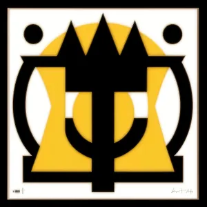 Baron Symbol: Graphic Design Icon in Black Heraldry Art