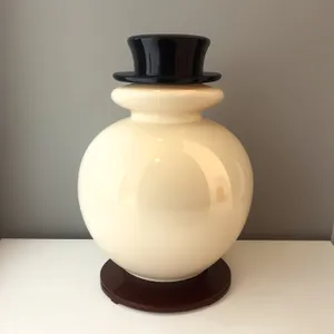 Porcelain Perfume Bottle with Glass Stopper