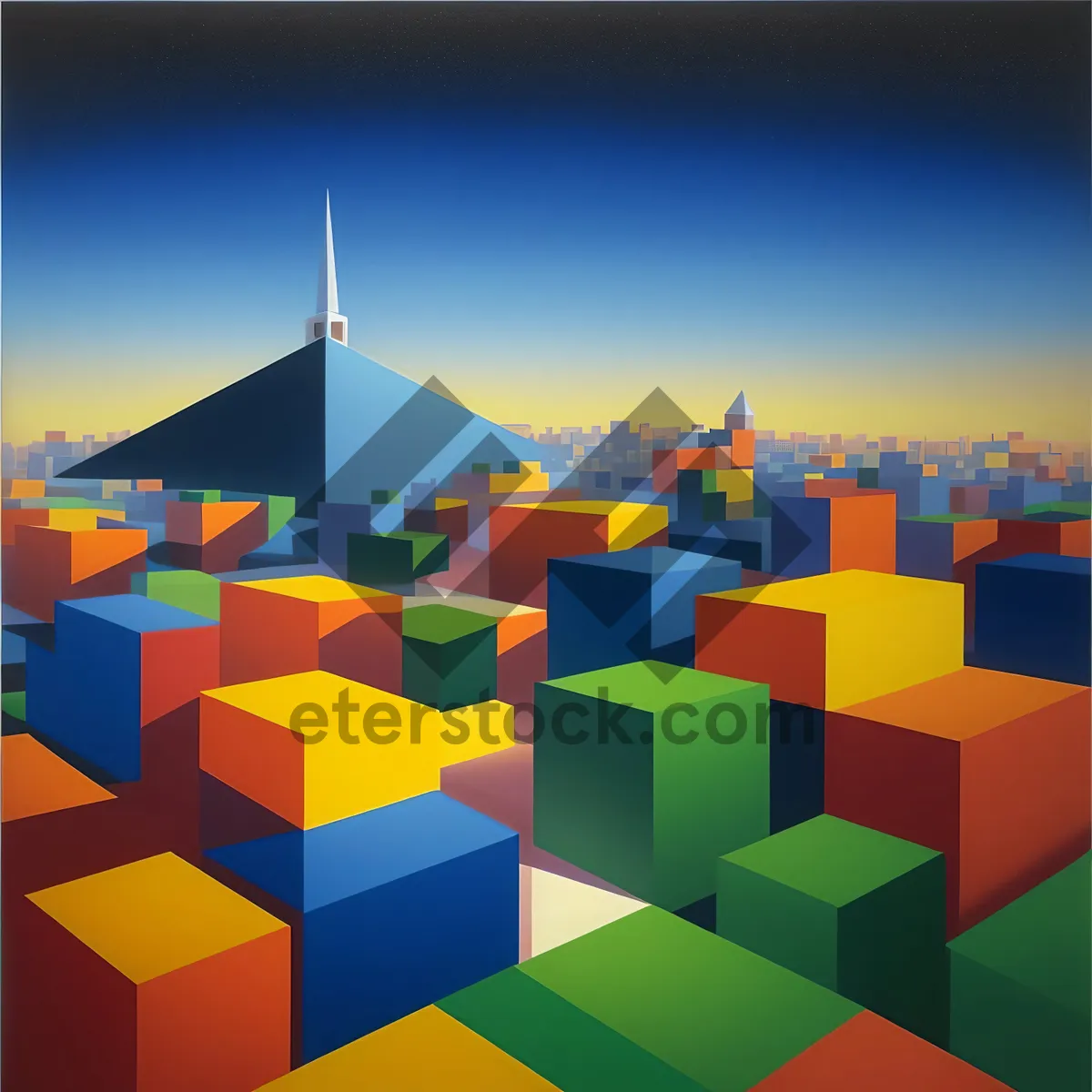 Picture of 3D Cubes Pattern Design