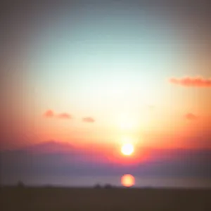 Vibrant Sunset Over Majestic Horizon