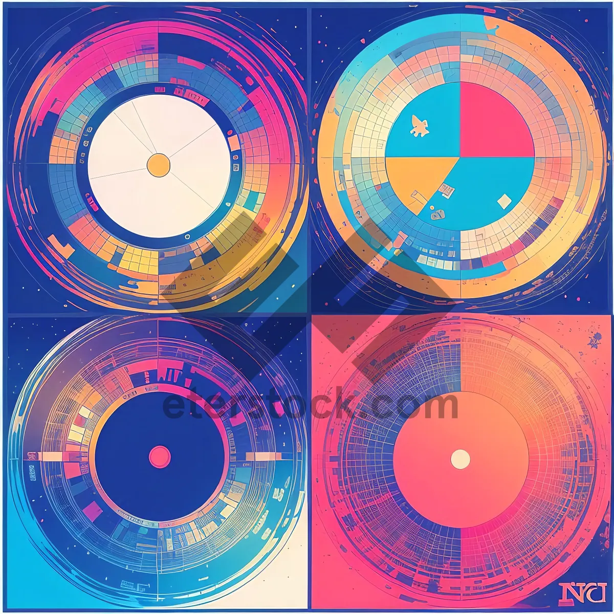 Picture of Creative Disk Design: Data-driven Graphic Circle