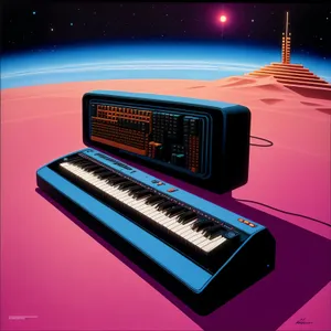 SynthTech Keyboard: Digital Music Device with 3D Effects