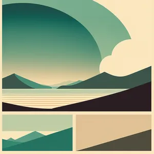 Captivating Country Wave Art in Gradient Pattern