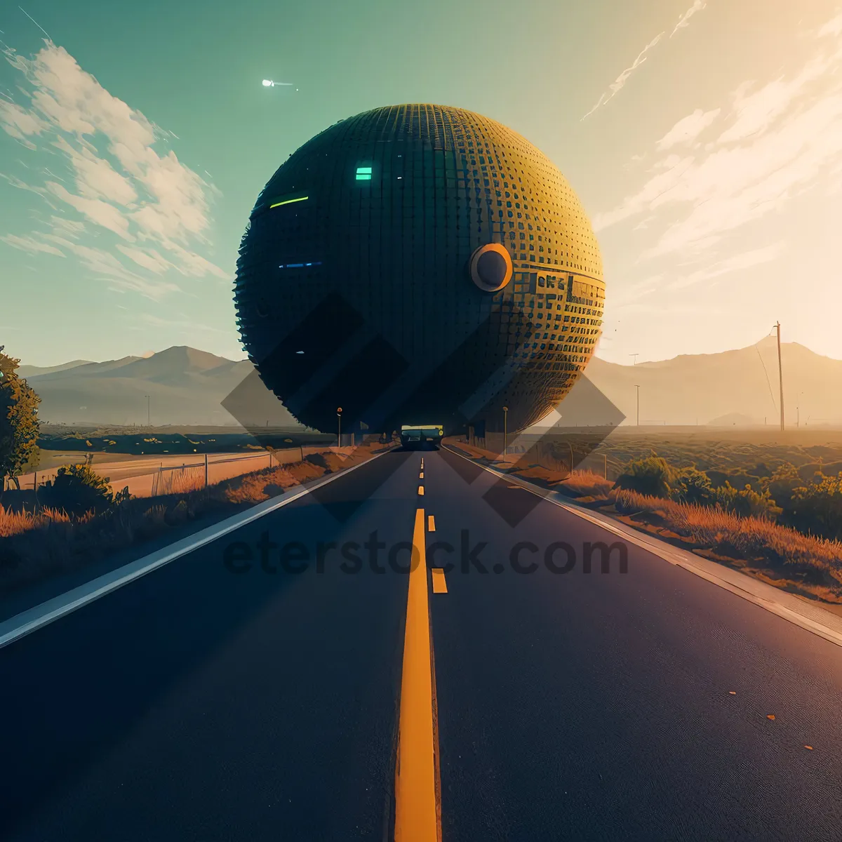 Picture of Scenic Summer Highway with Bright Sky