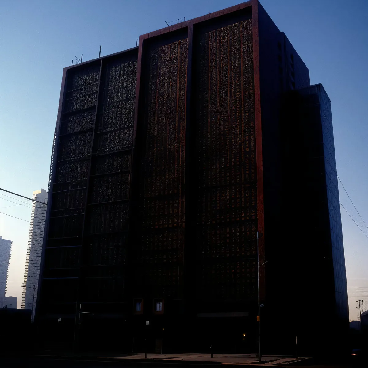 Picture of Modern Glass Tower in Urban Financial District Reflection