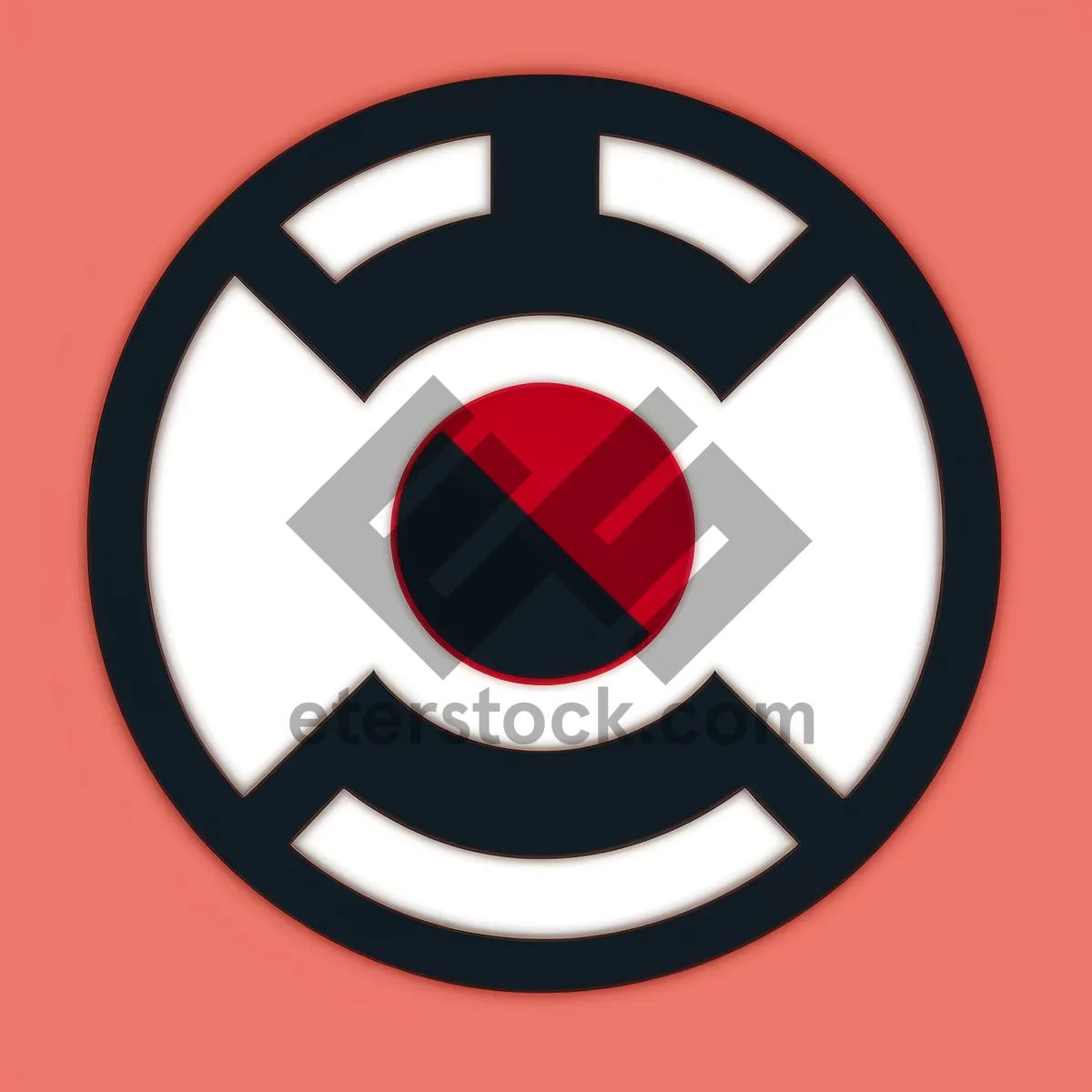 Picture of Glossy 3D Web Icon: Shiny Round Button