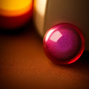 Shimmering Glass Ball Art Design in Colorful Light