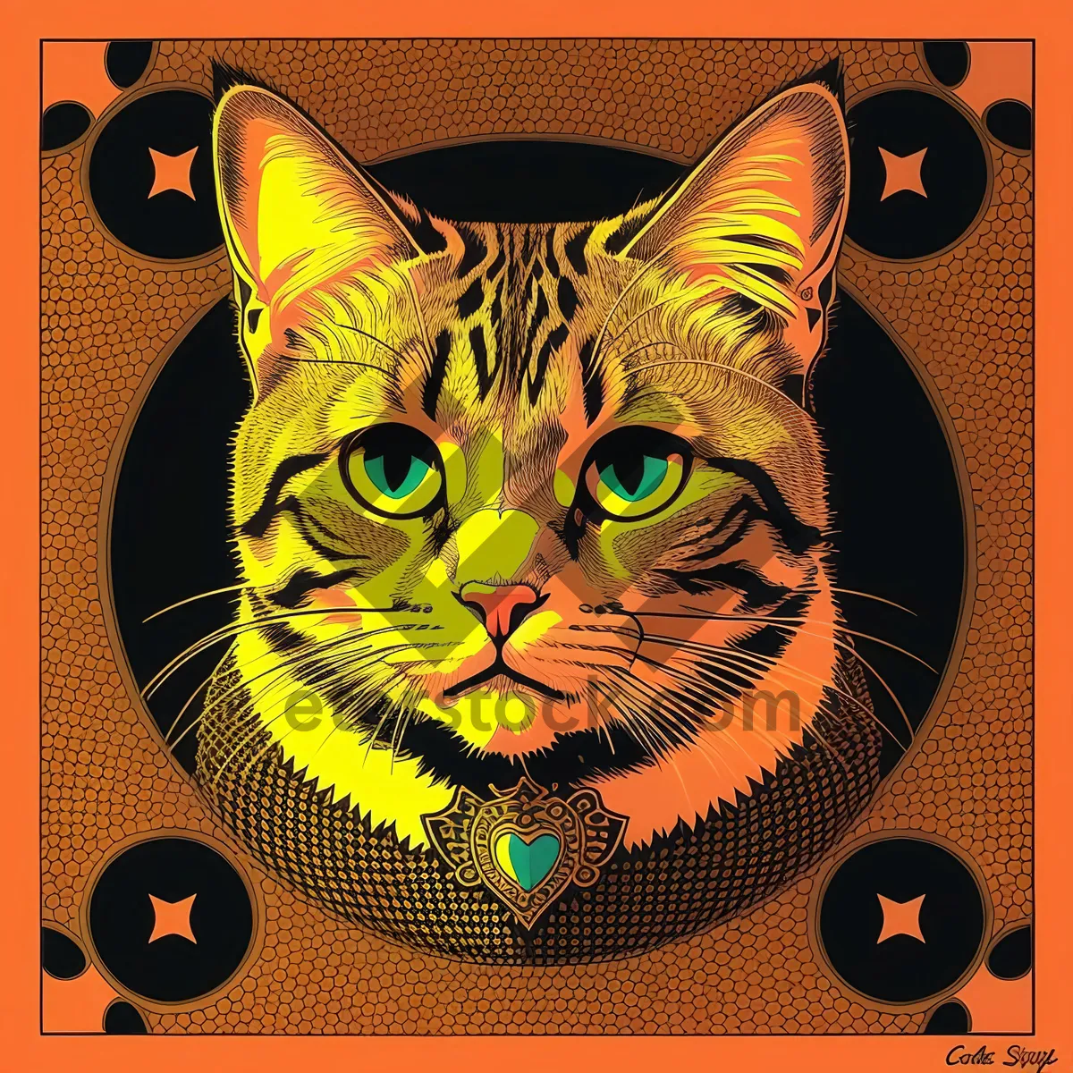 Picture of Feline DJ: Cute Kitty with Whiskers!