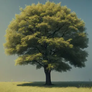 Serene Countryside Landscape with Acacia Trees