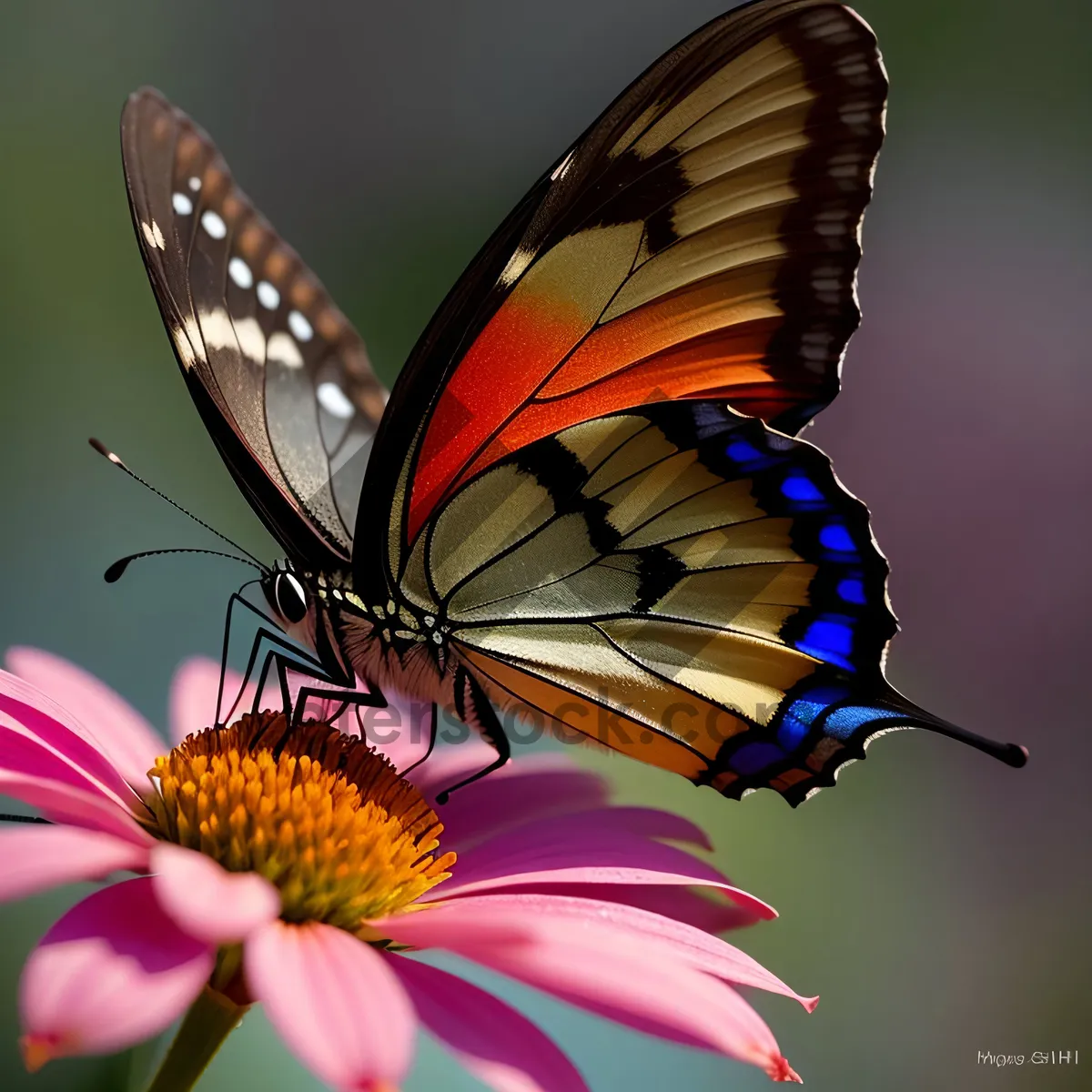 Picture of Vibrant Monarch Butterfly on Sunflower Blossom