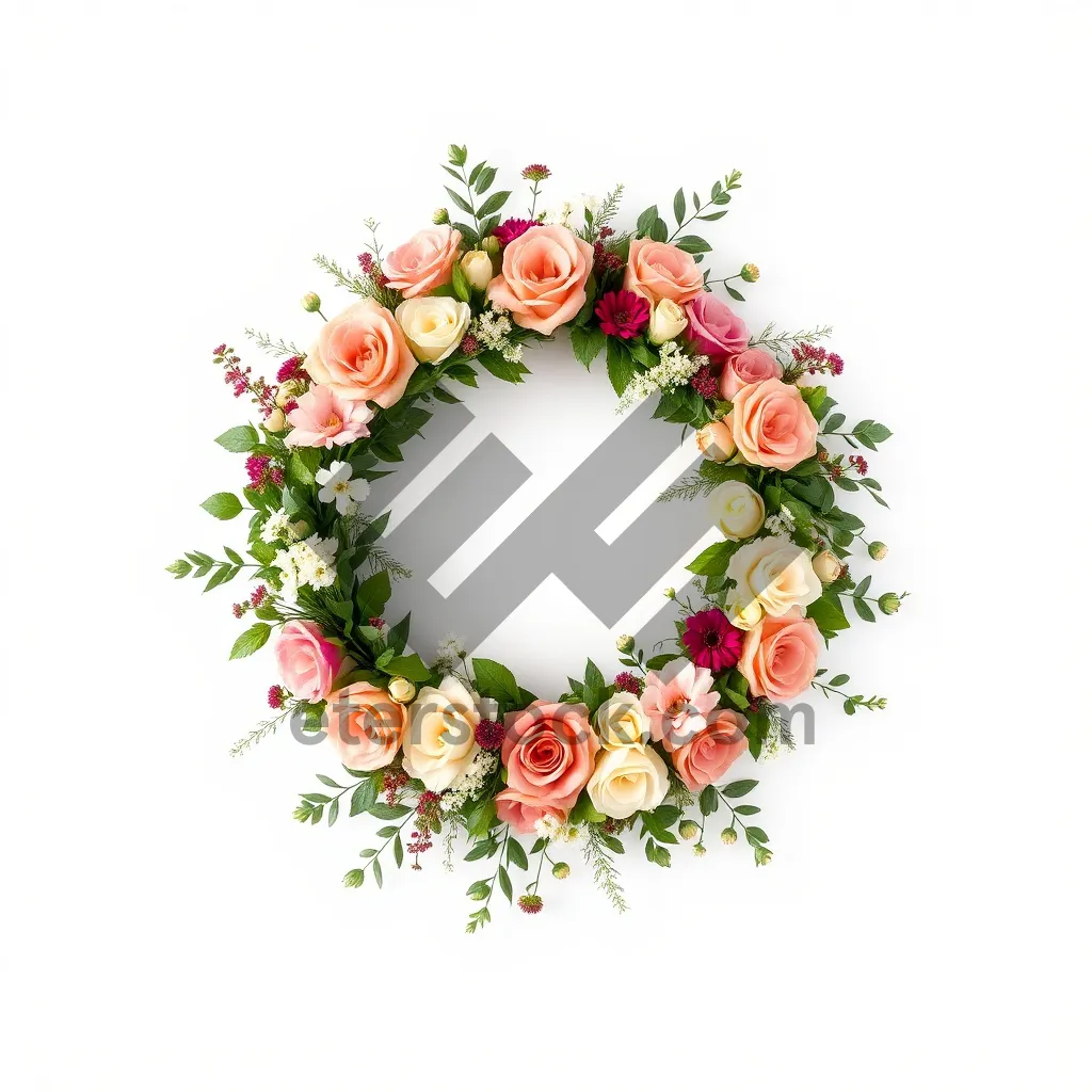 Picture of Floral Holiday Card Border Design