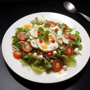 Fresh and Delicious Vegetable Salad Plate