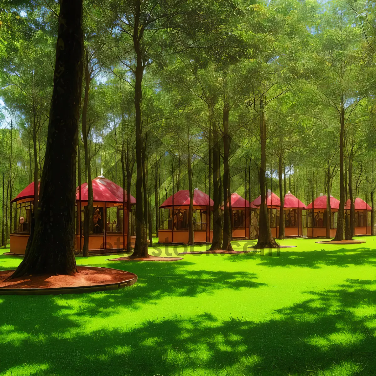 Picture of Serene Golf Course in Lush Green Landscape