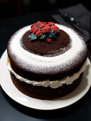 Delicious Strawberry Chocolate Cake with Fresh Mint Icing