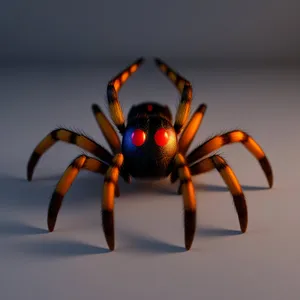 Close-up of Majestic Black Widow Spider