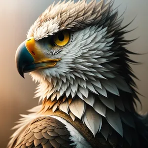 Bald Eagle Portrait: Majestic Hunter with Piercing Yellow Eyes