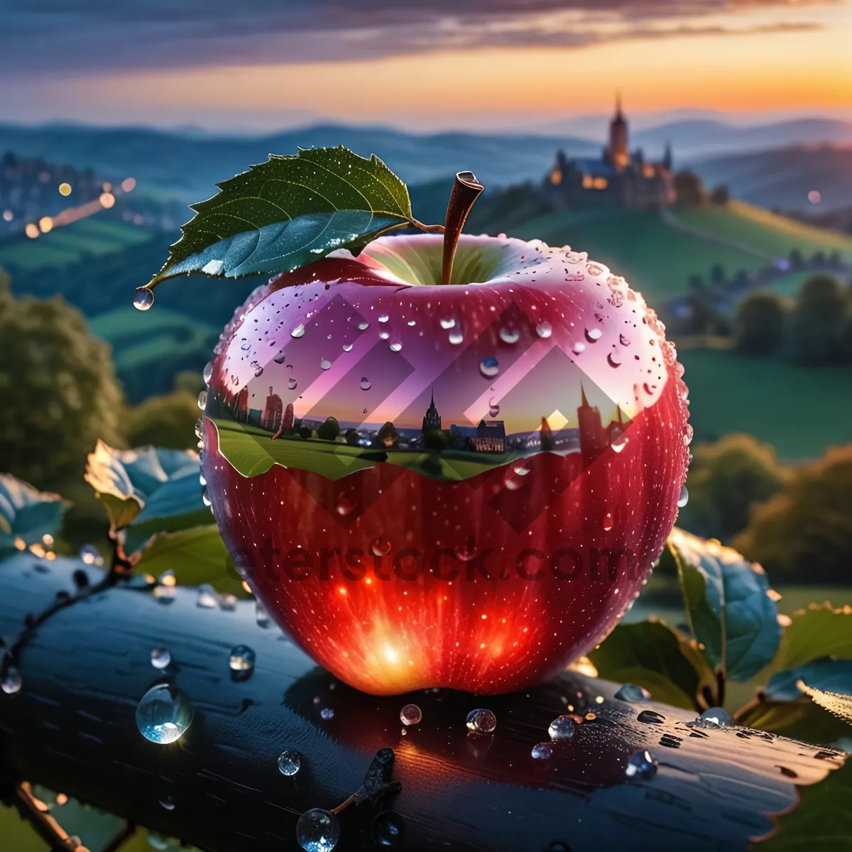 Picture of Fresh Apple Snack - Healthy Delicious Fruit Treat