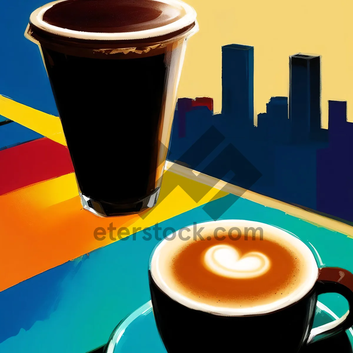 Picture of Aromatic Dark Cup of Morning Coffee