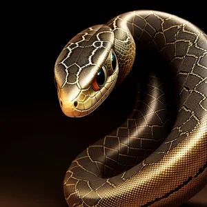 Cobra in the Dark: 3D Diamondback Reptile