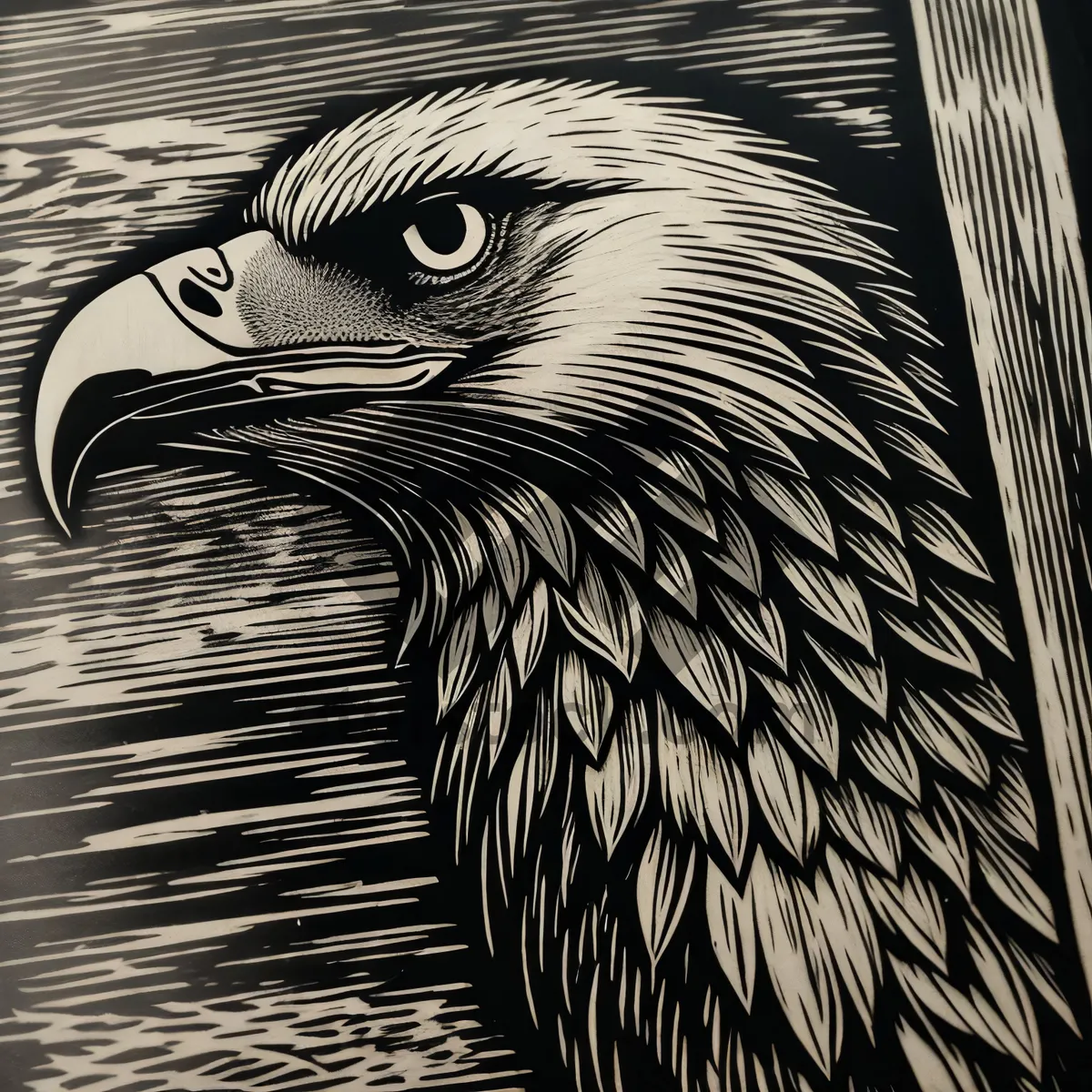 Picture of Majestic eagle showcasing fierce predator gaze