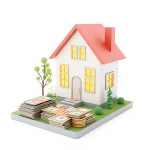 Miniature House Icon for Real Estate Business Sale