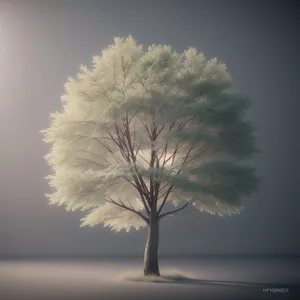 Winter Wonderland: Majestic Trees in Snowy Forest