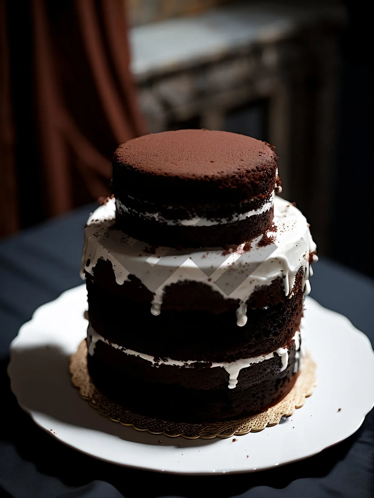 Picture of Decadent Chocolate Cake with Creamy Sauce