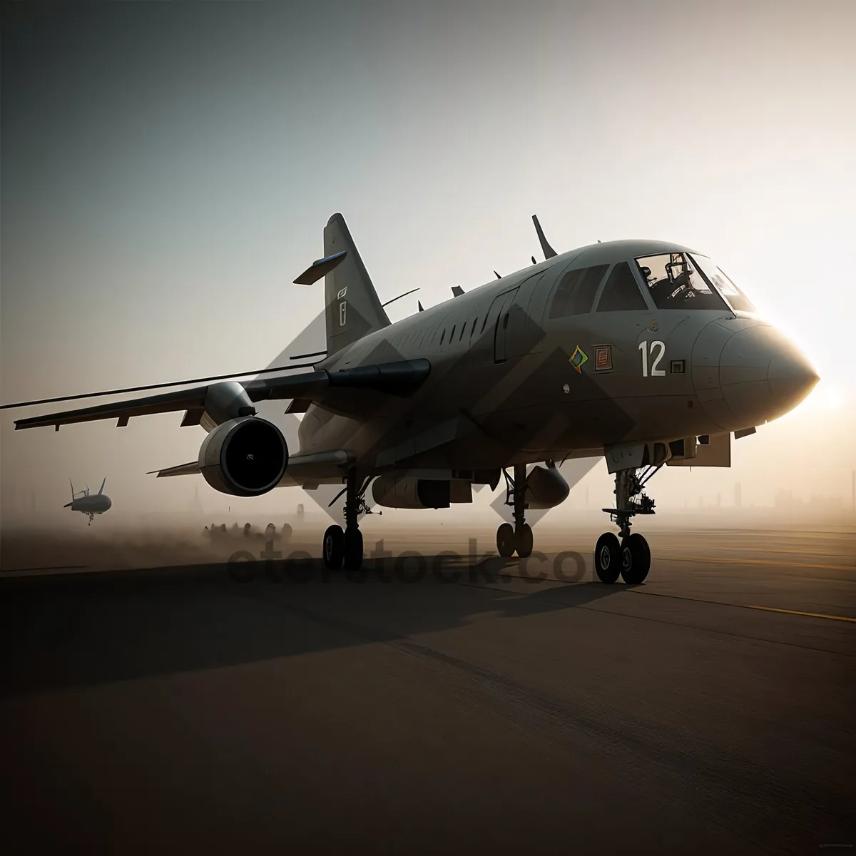 Picture of High-Flying Warplane Soaring Through the Sky