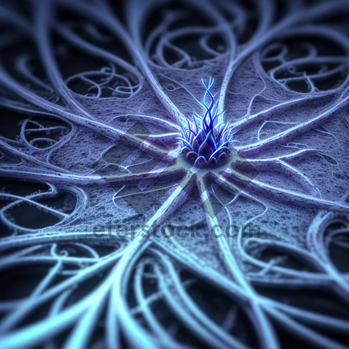 Picture of Futuristic Fractal Energy Glow: Digital Space Art