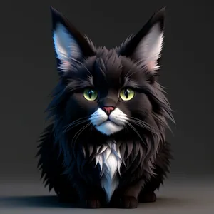 Fluffy Gray Kitty with Playful Whiskers