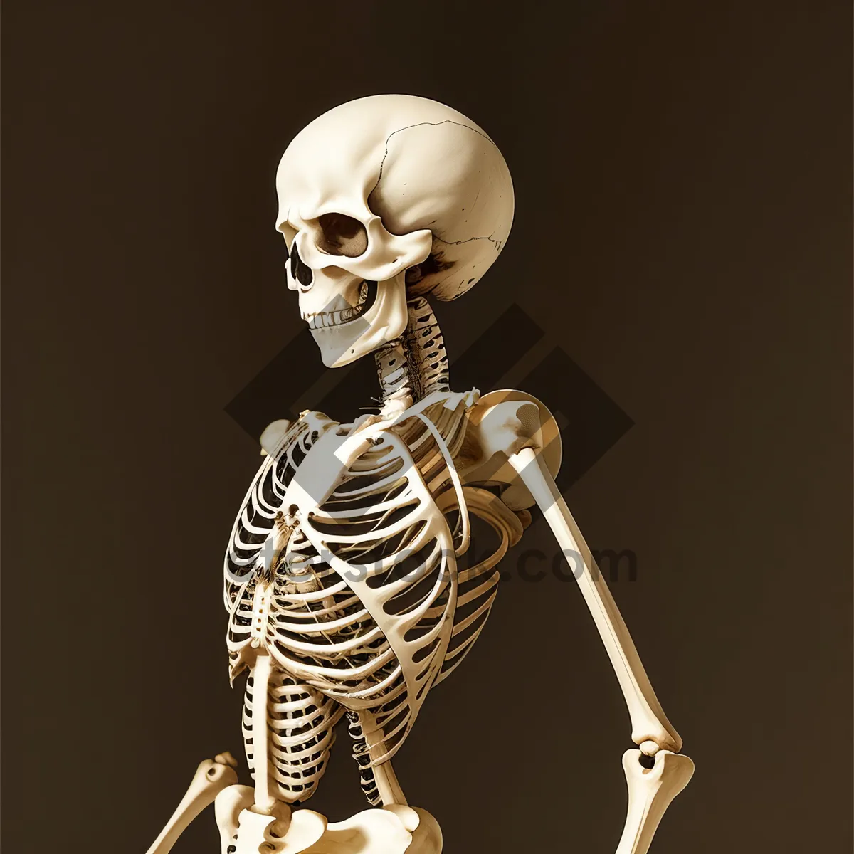 Picture of Anatomical Skeleton Sculpture: Stunning 3D Medical Art.