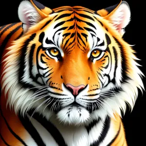 Wild Tiger Cat with Striking Stripes