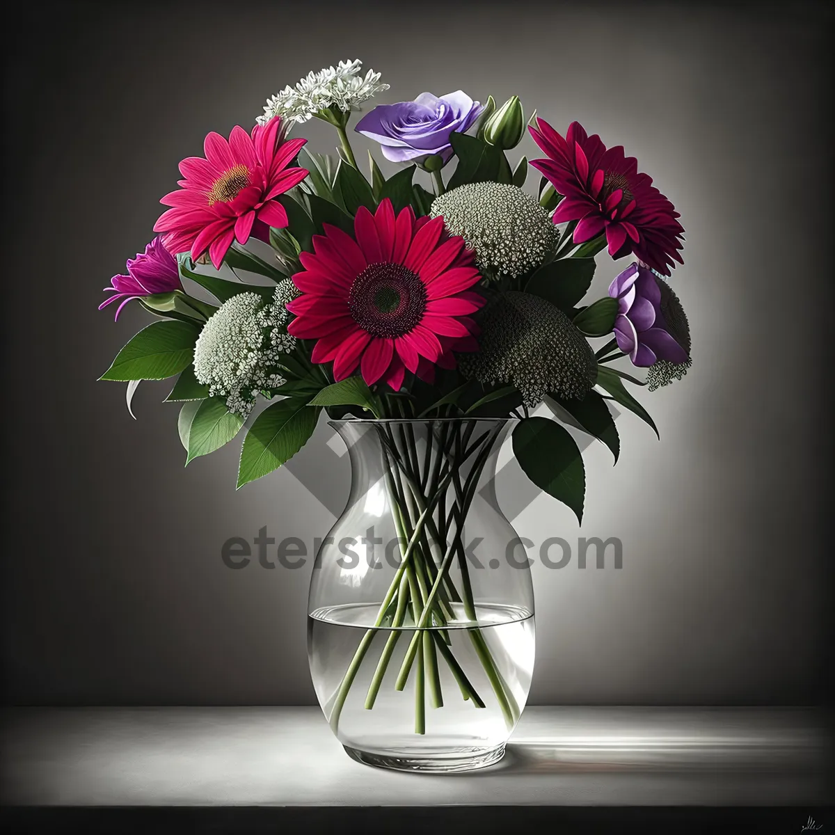 Picture of Spring Garden Bouquet in Pink Vase