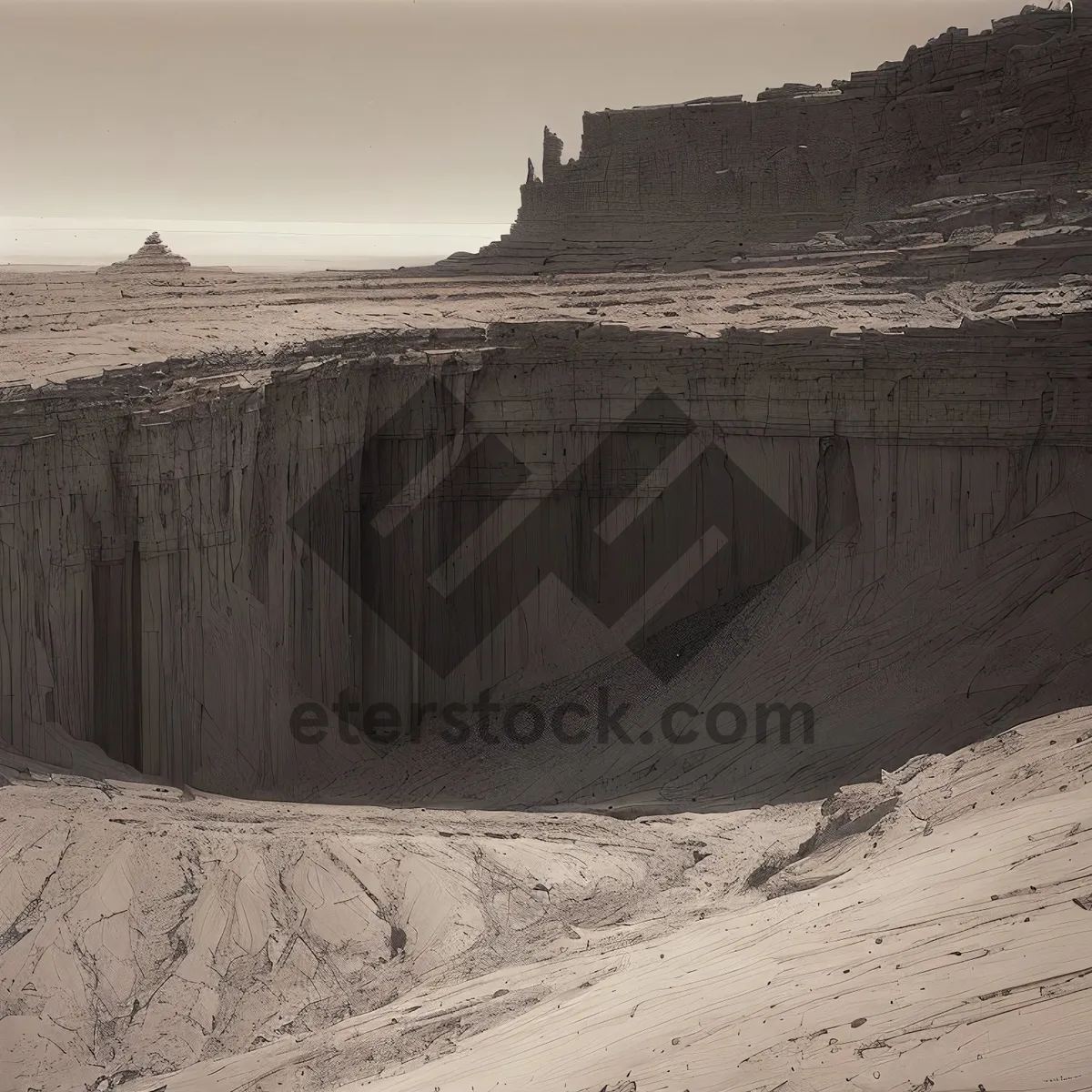 Picture of Majestic Canyon Dam: A Stunning Valley Landscape with Mountain Rock Formation