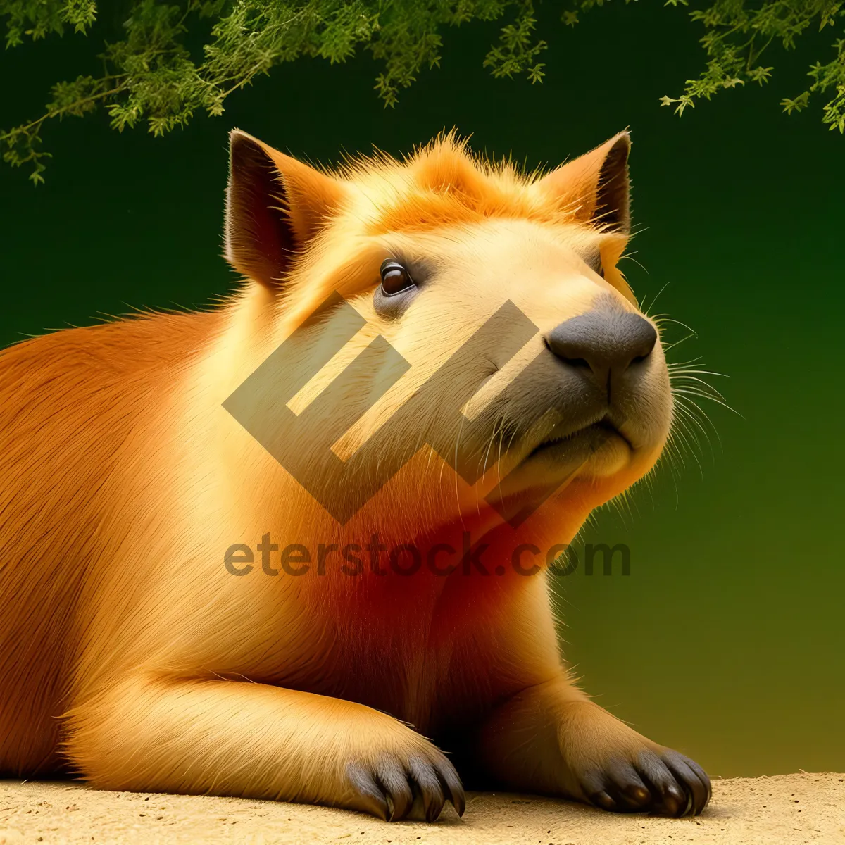 Picture of Cute Baby Lion with Brown Mane