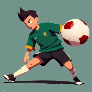 Vibrant Soccer Ball Silhouette Icon