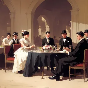 Happy business team meeting in office.