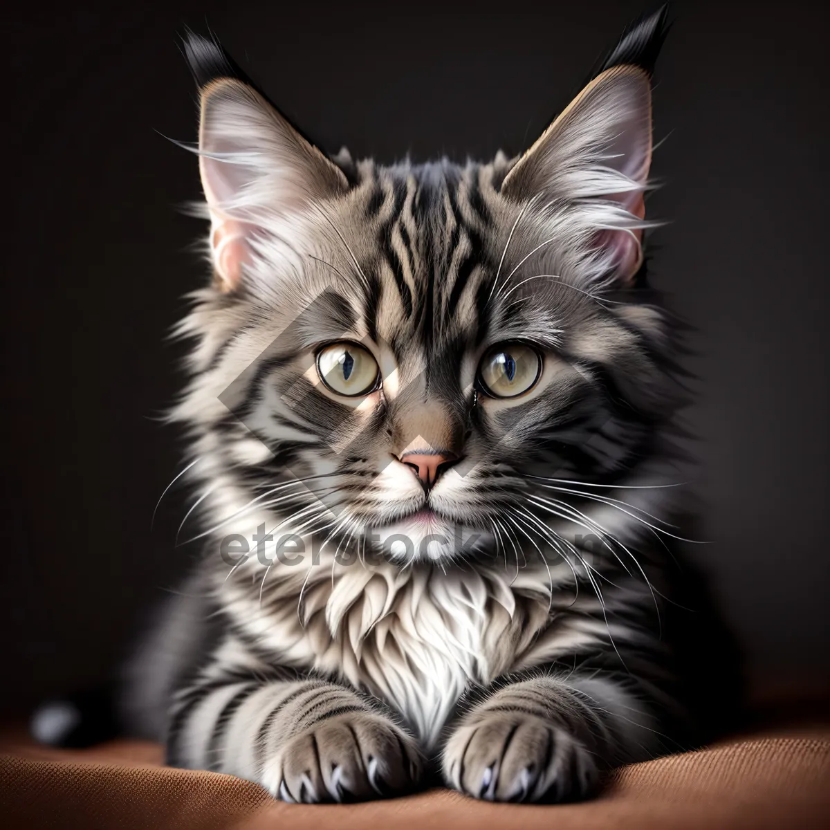 Picture of Cute Tabby Kitten with Playful Whiskers