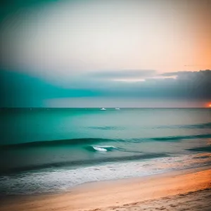 Sunset Serenity: A Tropical Beach Oasis