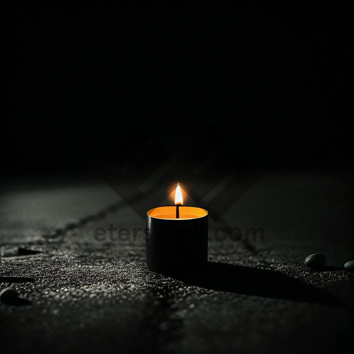 Picture of Radiant Candle Glow Flickering in Darkness