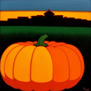 Glowing Autumn Jack-o-Lantern: Scary Seasonal Produce