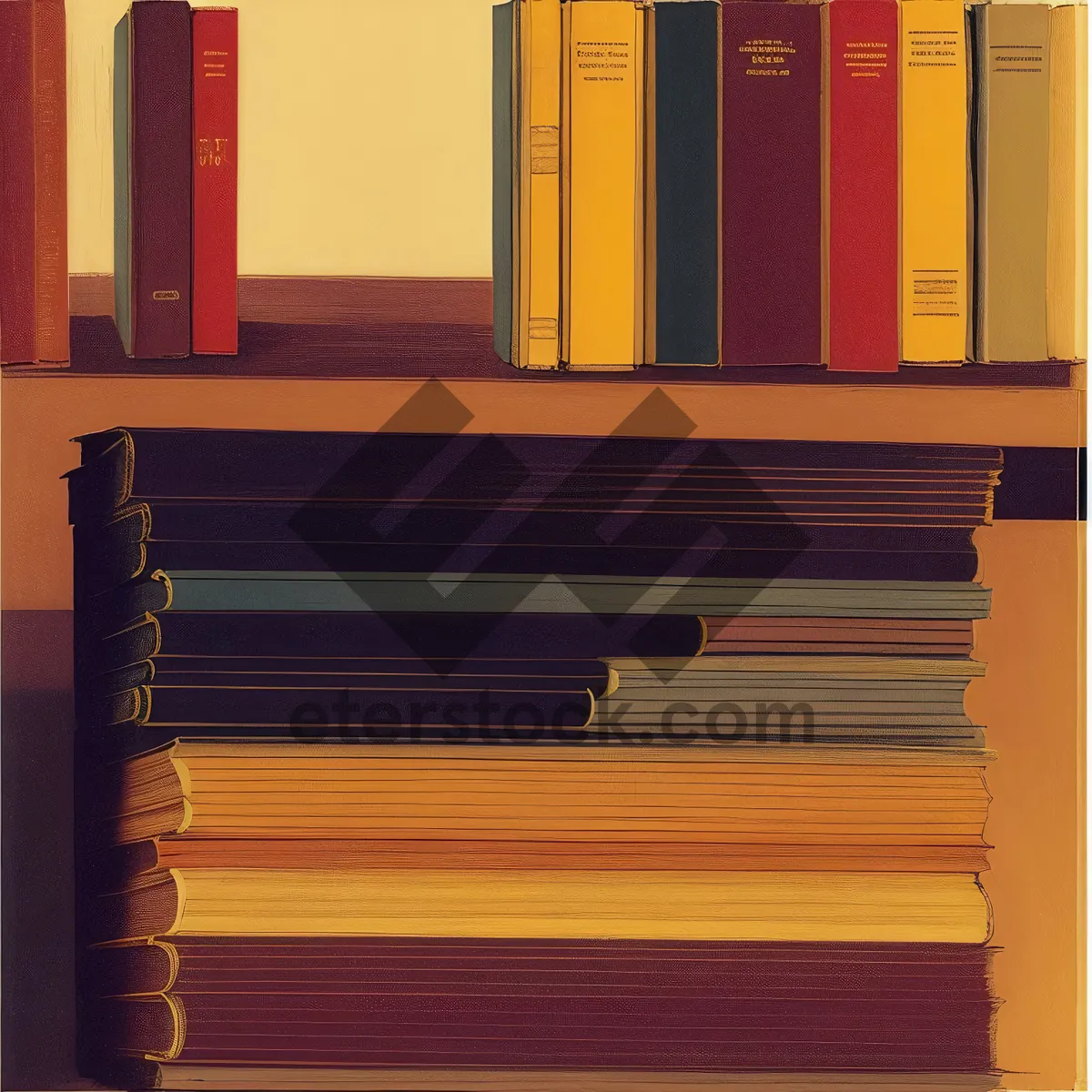 Picture of Protected Knowledge: Stack of Educational Books with Binders