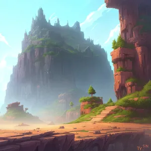 Marvelous Canyon Castle on Majestic Cliff