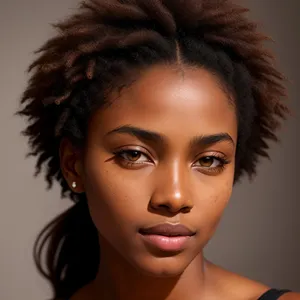 Stunning Afro-Styled Fashion Model with Mesmerizing Eyes