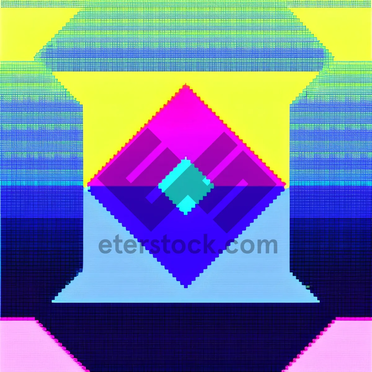 Picture of Digital Mosaic Pattern: Modern Square Tile Design